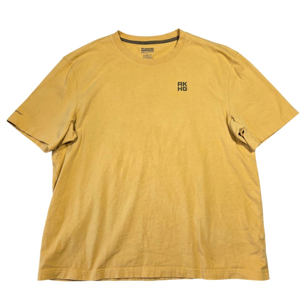 Alaskan Hardgear Duluth Trading Mens Yellow‎ Tough Cotton Graphic T-Shirt L Work